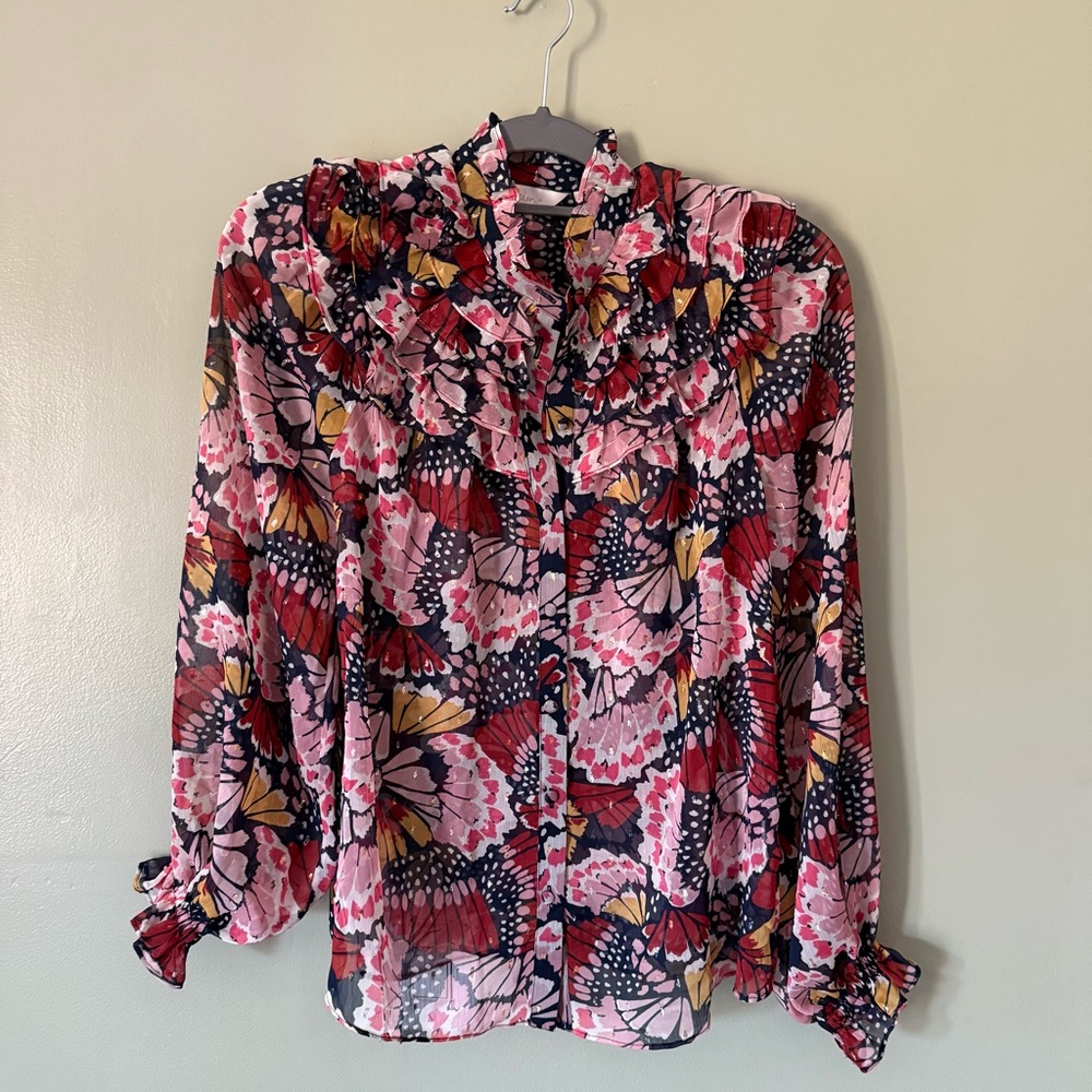Boden Ruffle Yoke Blouse - Picture 4 of 7